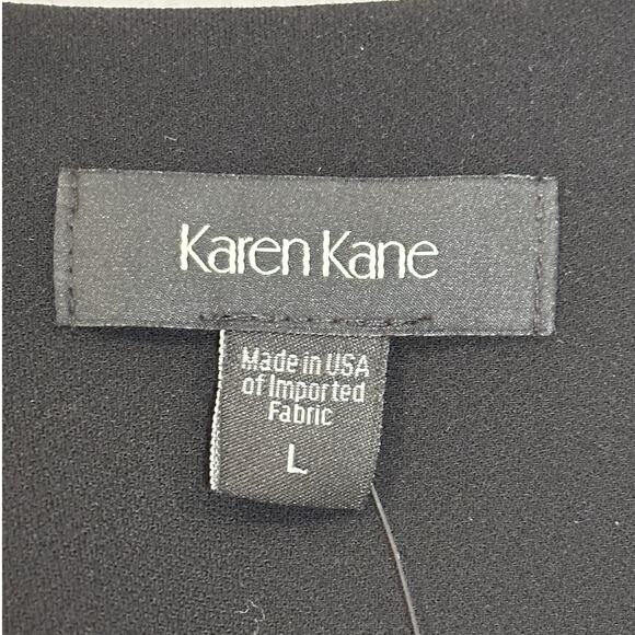 NWT Karen Kane Black Embroidered Shift Dress LARGE - Picture 3 of 9